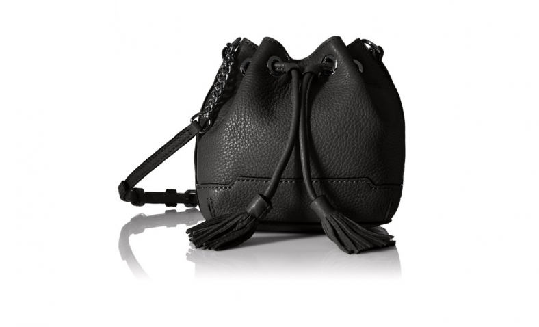 Rebecca Minkoff Micro Lexi Bucket Cross Body Bag, Black, One Size$94.99