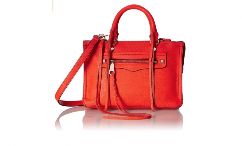 Rebecca Minkoff Micro Regan Satchel Cross Body, Poppy Red, One Size $109.99