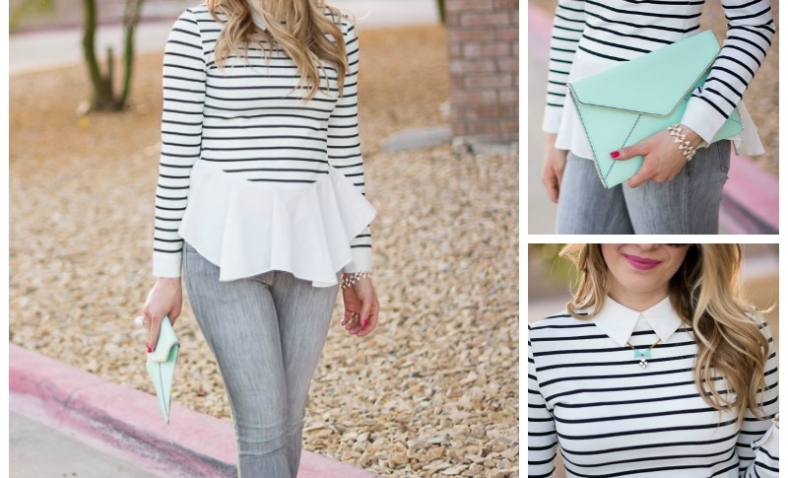 Rebecca Minkoff Star Perf Leo Envelope Clutch, Bleached Blue, One Size $58.50