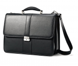 Samsonite Leather Flapover Briefcase $77.00