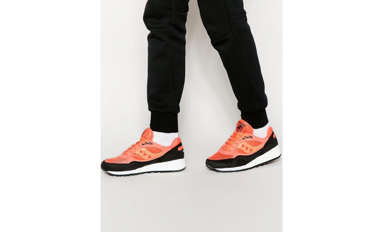 Saucony Originals Men’s Shadow 6000 – Coral Reef Pack Coral/Black Sneaker 9.5 D – Medium $32.97