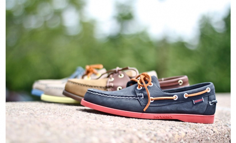 Sebago Men’s Schooner Oxford,Navy/Brown,9.5 M US/D$39.90