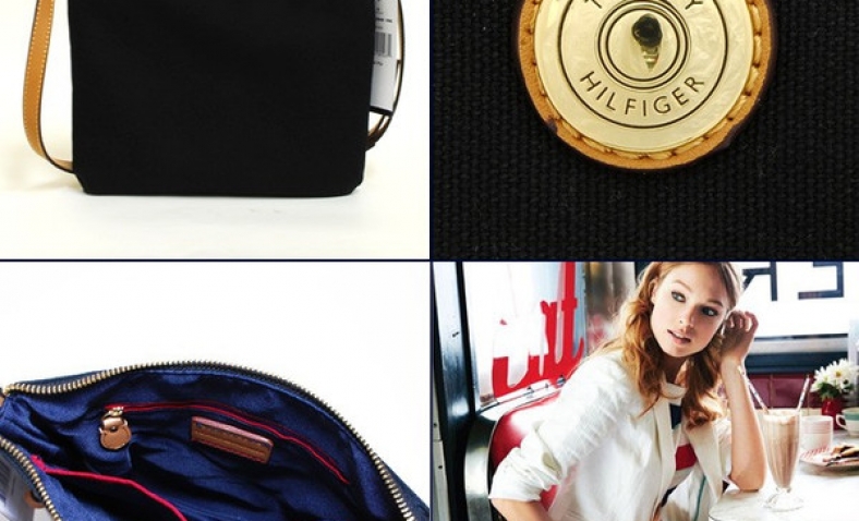 Tommy Hilfiger Belinda Leather Cross Body Bag, Black, One Size $34.50