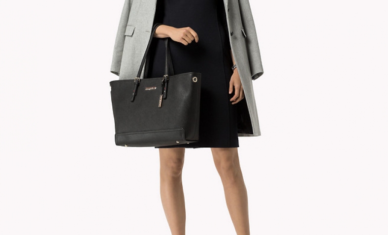 Tommy Hilfiger Belinda Leather EW Tote Top Handle Bag $53.22