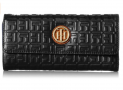 Tommy Hilfiger Debossed Large Flap Wallet, Black, One Size $45.78