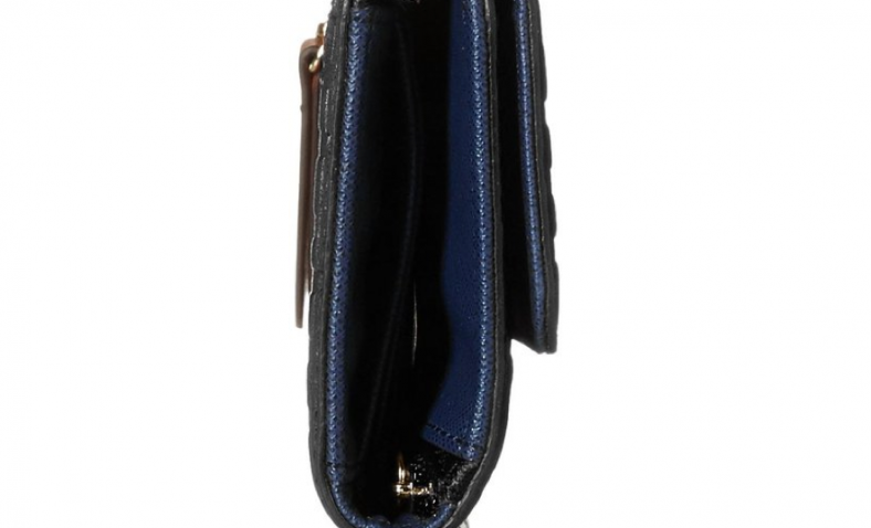 Tommy Hilfiger Debossed Large Flap Wallet, Black, One Size $45.78