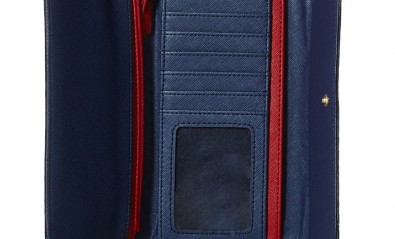 Tommy Hilfiger Debossed Large Flap Wallet, Black, One Size $45.78