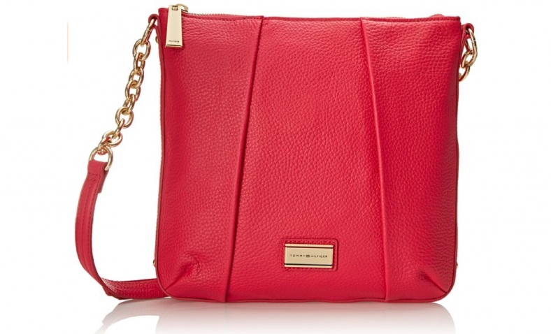 Tommy Hilfiger Lily Cross Body Bag, Raspberry, One Size$44.99