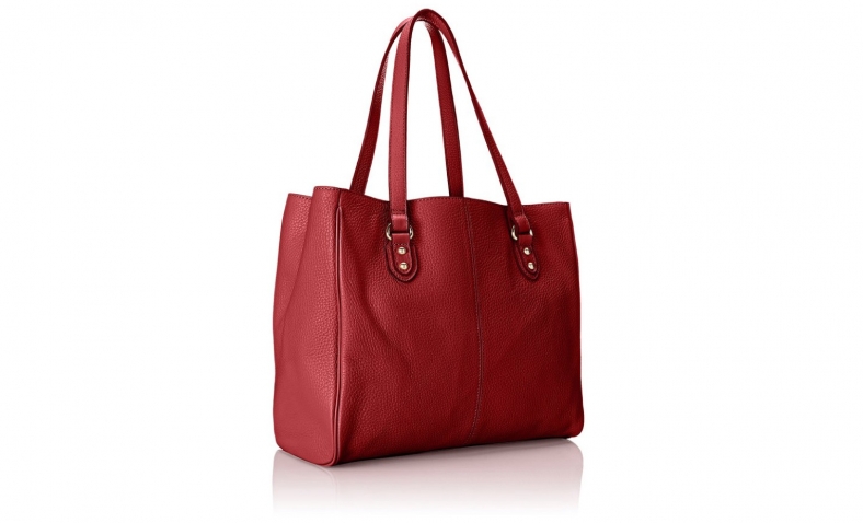 Tommy Hilfiger Maggie Pebble Tote Top Handle Bag, Red, One Size $69.15