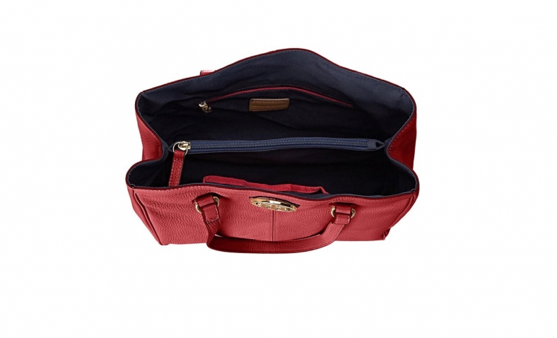 Tommy Hilfiger Maggie Pebble Tote Top Handle Bag, Red, One Size $69.15