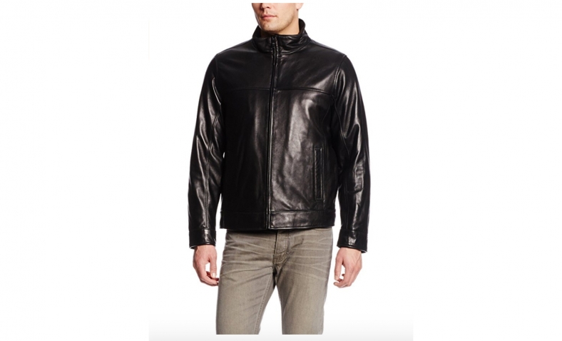 75% OFF!  Tommy Hilfiger Men’s Classic Leather Jacket with Shirt Collar $149.99