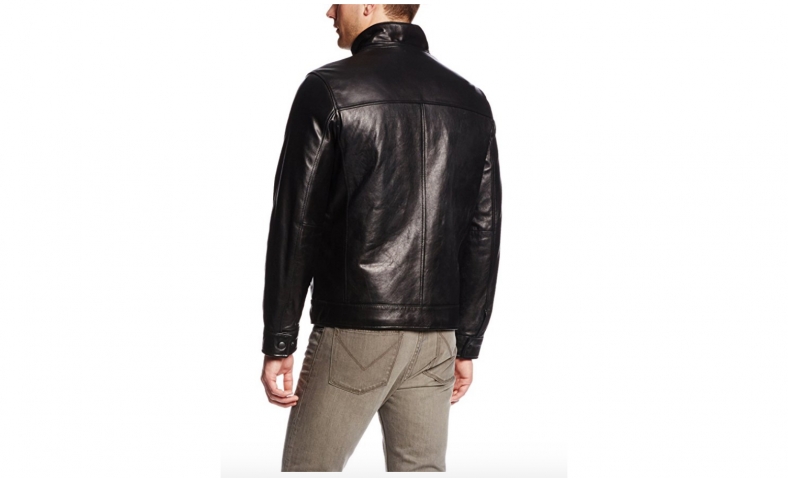 75% OFF!  Tommy Hilfiger Men’s Classic Leather Jacket with Shirt Collar $149.99