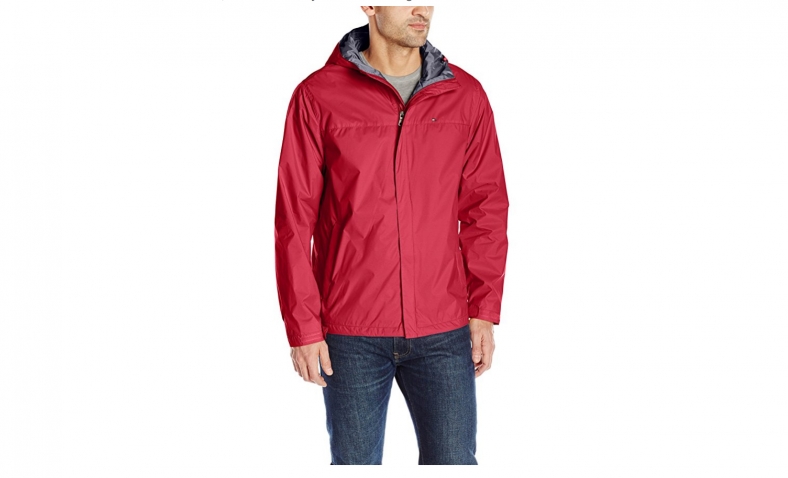 tommy hilfiger men's waterproof breathable hooded jacket