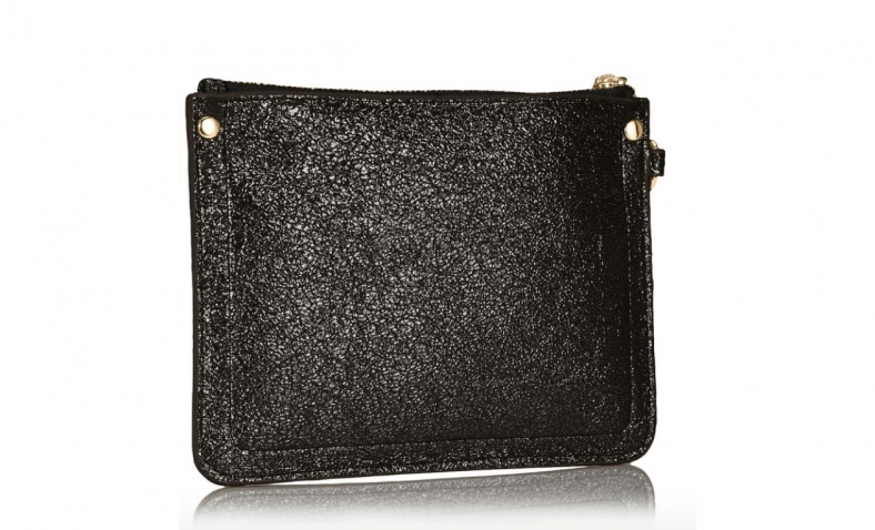 Tommy Hilfiger Metallic Wristlet, Black, One Size $31.75