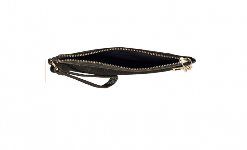Tommy Hilfiger Metallic Wristlet, Black, One Size $31.75