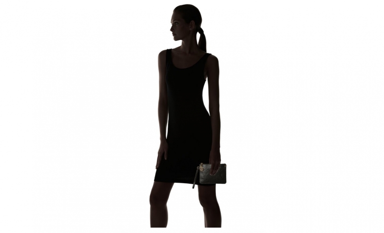 Tommy Hilfiger Metallic Wristlet, Black, One Size $31.75