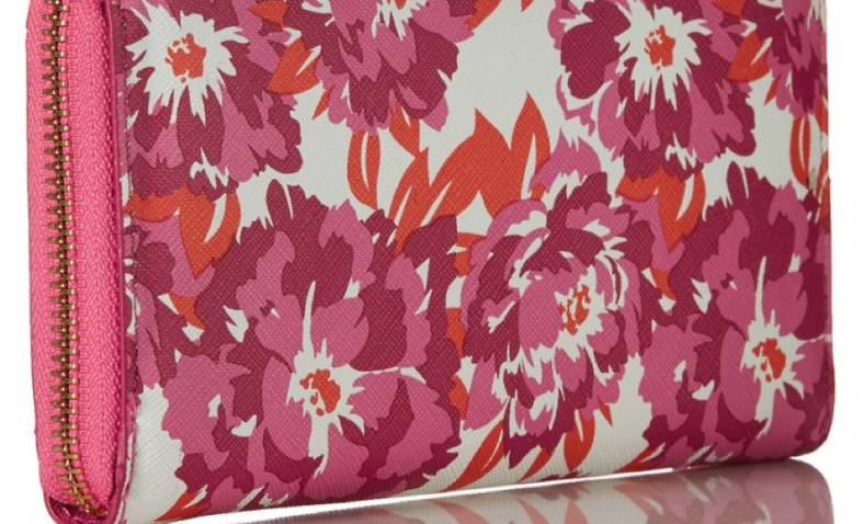 Tommy Hilfiger TH Floral Zip Around Wallet, Pink/Coral, One Size $32.56