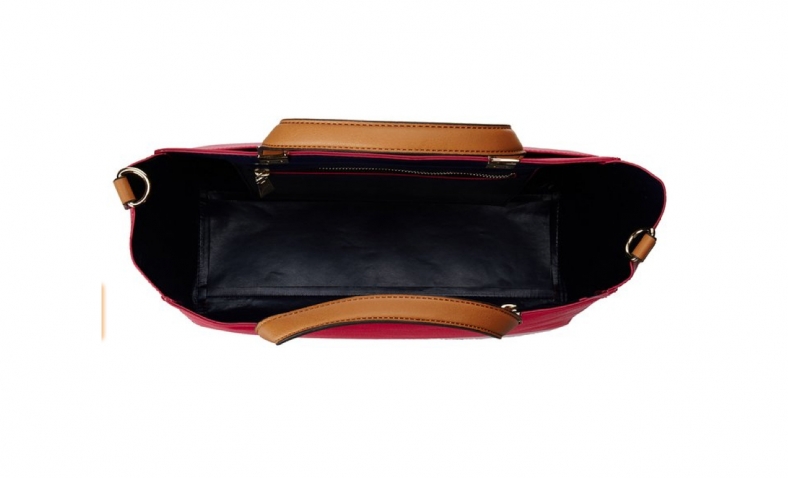 Tommy Hilfiger TH Hinge Convertible Shopper Shoulder Bag, Raspberry/Navy, One Size $48.48