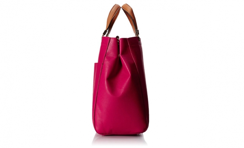Tommy Hilfiger TH Hinge Convertible Shopper Shoulder Bag, Raspberry/Navy, One Size $48.48