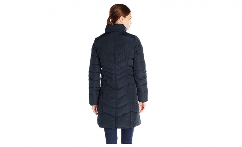 84% off!  Tommy Hilfiger Women’s Long Chevron Quilted Down Alternative Coat $52.56
