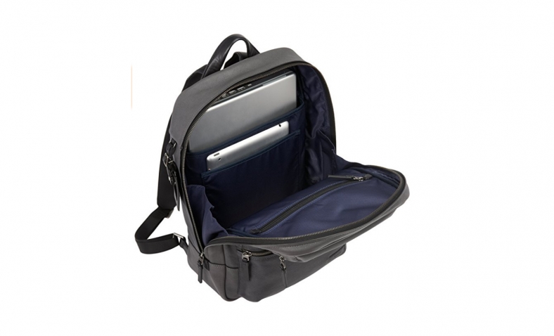 57% off！  Tumi Mission Bryant Leather Backpack, Iron $254.00