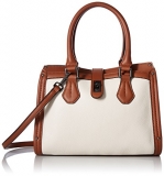 Calvin Klein Laiken Pebble Satchel, White/Luggage $72.55