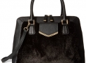 Calvin Klein on My Corner Saffiano Faux Fur Satchel $98.94