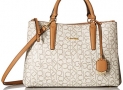 Calvin Klein Signature Satchel Bag, Almond/Khaki/Cashew$109.10