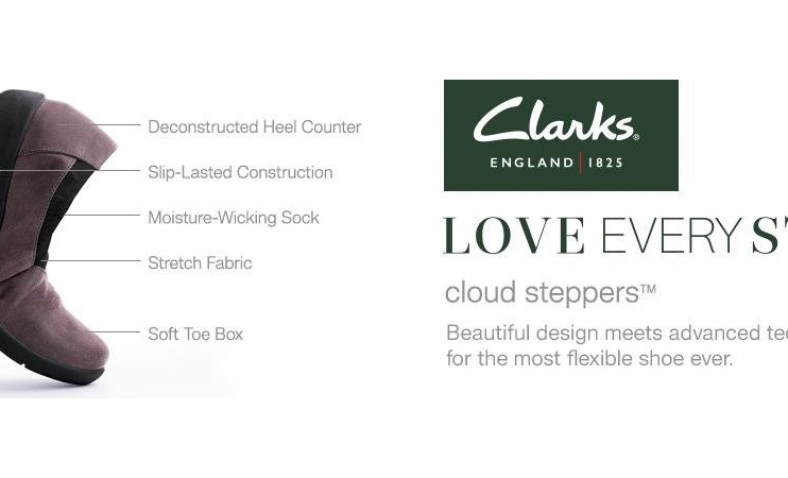 clarks women's cloudsteppers sillian firn flat