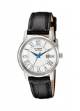 58% off!  Citizen Women’s EW1568-04A Eco-Drive Stainless Steel Watch with Black Genuine Leather Band $81.90