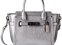 Coach Swagger 21 Women’s Pebbled Leather Satchel, DK/Silver $174.99