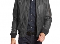 Diesel Men’s L-Devra Leather Jacket, Black, Large $230.21
