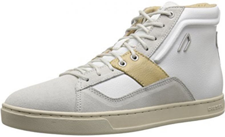 Diesel Men’s Primmstal E-Prime Mid Fashion Sneaker, Silver Birch/White, 9.5 M US $40.19