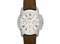 Fossil Men’s FS4839 Grant Chronograph Watch With Brown Leather Band $67.67