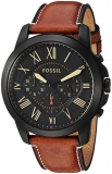 42% off!  Fossil Mens FS5241 Grant Chronograph Luggage Leather Watch $78.19
