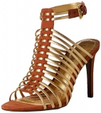 Ralph Lauren Women’s Skyla Heeled Sandal, RL Gold/Polo Tan/Elko Nubuck, 5.5 B US$34.30