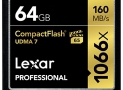 Lexar Professional 1066x 64GB CompactFlash Card $54.99