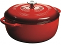 41% off!   Lodge EC7D43 Enameled Cast Iron Dutch Oven, 7.5-Quart, Island Spice Red $53.38