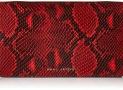 Marc Jacobs Block Letter Snake Wallet Leather Strap Clutch, Red Snake Multi $80.35