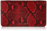 Marc Jacobs Block Letter Snake Wallet Leather Strap Clutch, Red Snake Multi $80.35