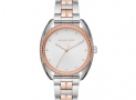 48% off!  Michael Kors 38mm Libby Rose Two-Tone Pav= Analog Bracelet Watch $144.37