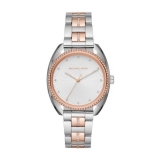 48% off!  Michael Kors 38mm Libby Rose Two-Tone Pav= Analog Bracelet Watch $144.37