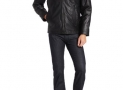 For Size L! Perry Ellis Men’s Lambskin Leather Open Bottom Jacket $85.70
