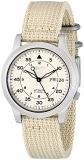 Seiko Men’s SNK803 Seiko 5 Automatic Watch with Beige Canvas Strap $47.23