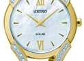 71% off!   Seiko Women’s SUP216 Swarovski Crystal-Accented Stainless Steel Bangle Watch $83.50