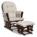 [Prime]  Stork Craft Hoop Glider and Ottoman Set, Espresso/Beige $117.17