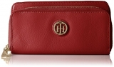 Tommy Hilfiger Th Leather Double Zip Wallet Wallet $26.59