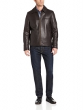 Only for size M! Tommy Hilfiger Men’s Rugged Open-Bottom Leather Jacket $124.77