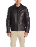 Tommy Hilfiger Men’s Smooth Lamb Leather Jacket $87.99