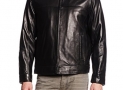 79% off!  Tommy Hilfiger Men’s Classic Leather Jacket with Shirt Collar $122.37